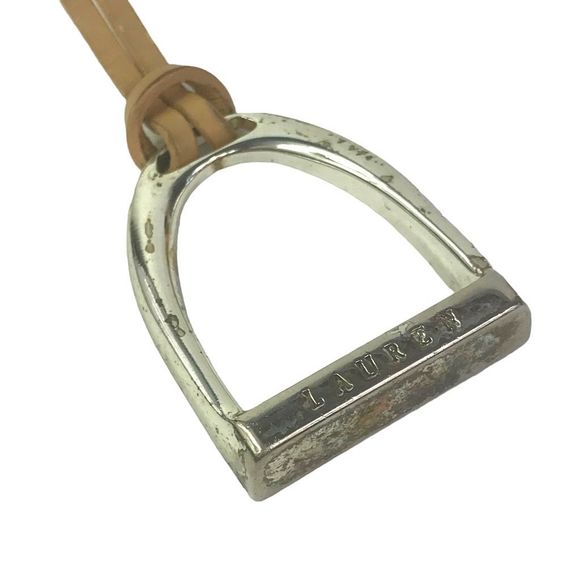 Ralph Lauren Bag Charm RL Logo Loop Strap Hangtag Hanging Key Fob Horse Western - Picture 5 of 9